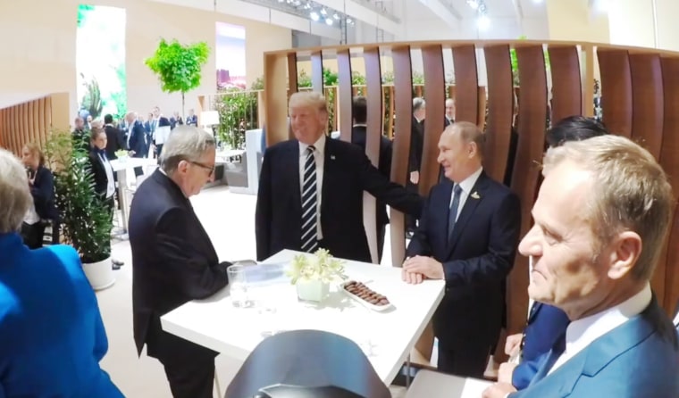 Image: President Donald Trump greets Russian President Vladimir Putin at the G-20 Summit