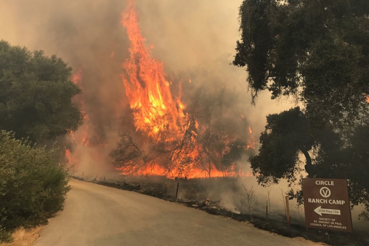 Image: Whittier Fire in Santa Barbara County, California