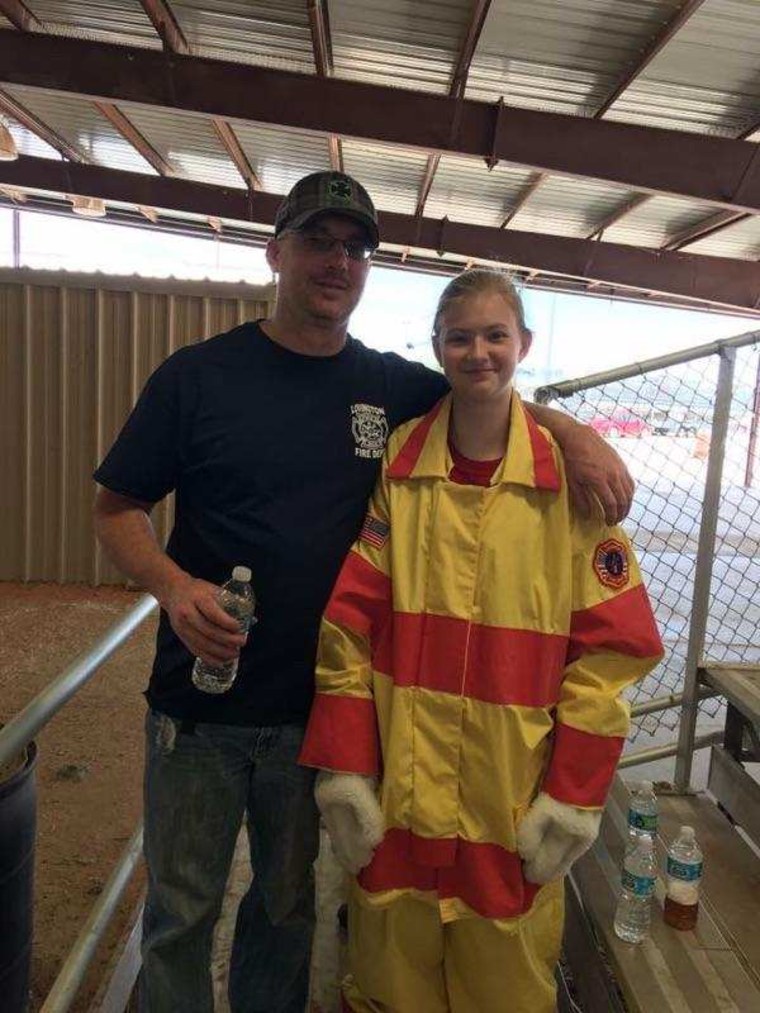 Madison Coe and her father, Logan Coe.