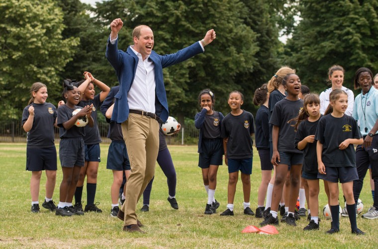 Prince William plays soccer