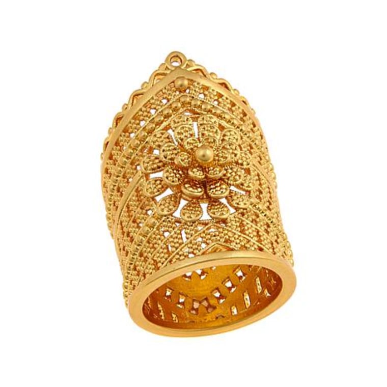Asa Jewelry Goldtone Cutout Detail Crown Ring