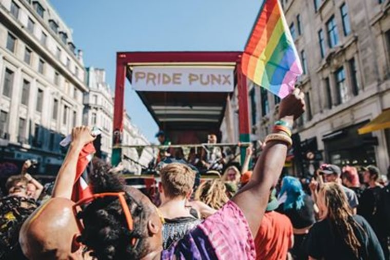 The Pride Punx float at the London Pride Parade on July 8, 2017.