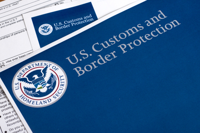 Image: Customs and Border Protection form