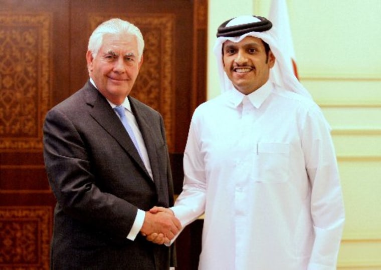 Image: Rex Tillerson and Sheikh Mohammed bin Abdulrahman Al Thani