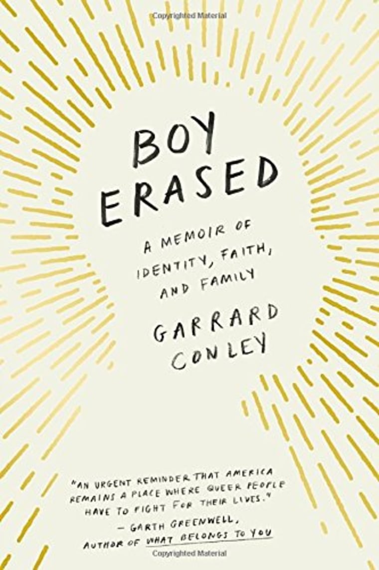 IMAGE: The cover of "Boy Erased: A Memoir of Identity, Faith and Family" by Garrard Conley.