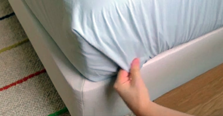 how to fold your sheets into hospital bed corners.