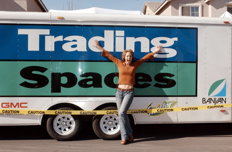 Paige Davis and Vern Yip on Location for "Trading Spaces" in Las Vegas on January 25, 2003