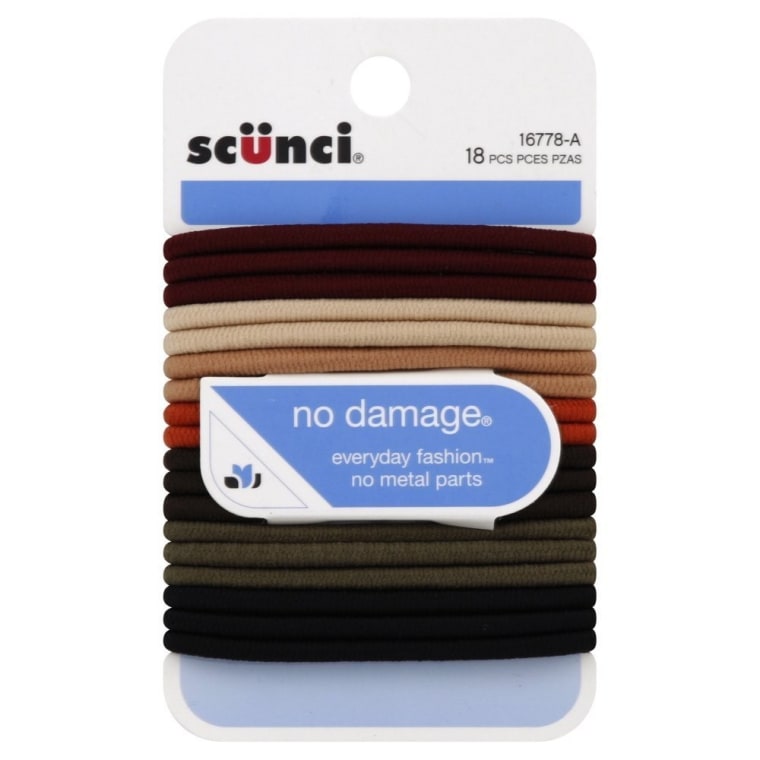 Scunci No Damage Ponytail Holders, Assorted, 18 pieces