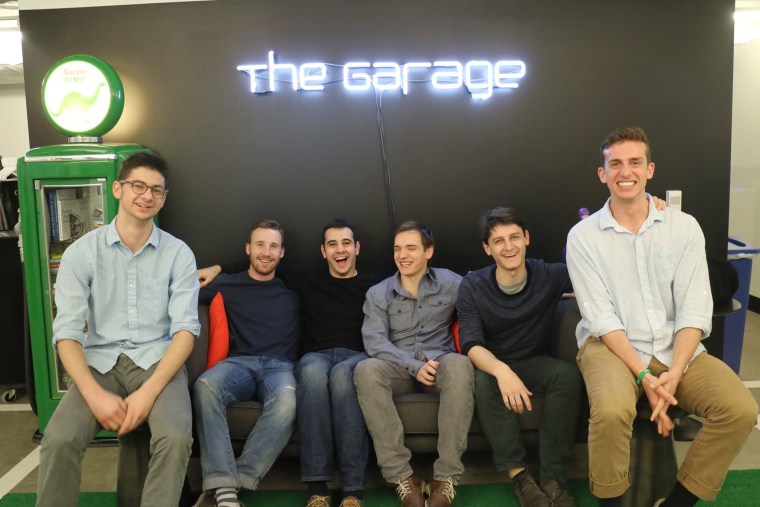 The Zcruit team with Ben Weiss, center, in black. His advice for his school self? "I would say to go with the flow a little bit more."