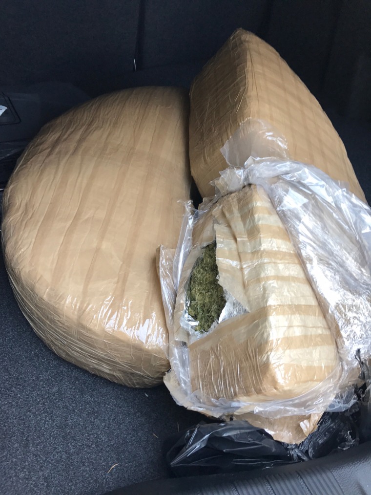 Image: Marijuana found hidden in a Ford Fusion