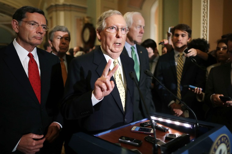 Image: Senate Lawmakers Address The Press After Their Weekly Policy Luncheons