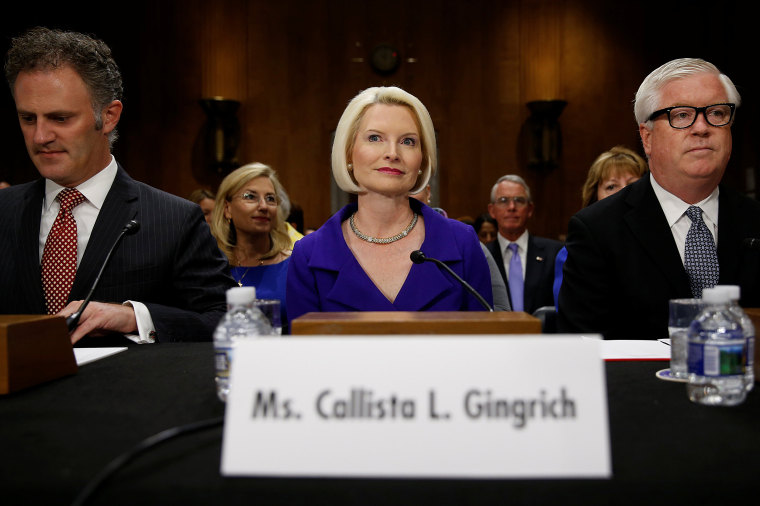 Image: Gingrich takes her seat for a U.S. Senate Foreign Relations Committee hearing