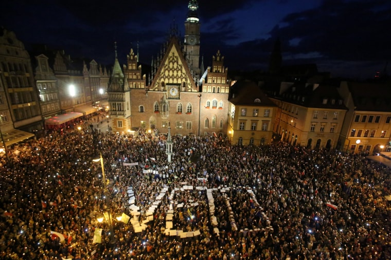 Image: Protestors in Wroclaw