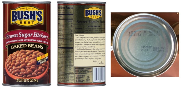 [July 22, 2017]: BUSH'S(R) BEST BROWN SUGAR HICKORY BAKED BEANS Voluntary Recall - 28 ounce withUPC of 0 39400 01977 0 and Lot Codes 6097S GF and 6097P GF with Best By date of Jun 20