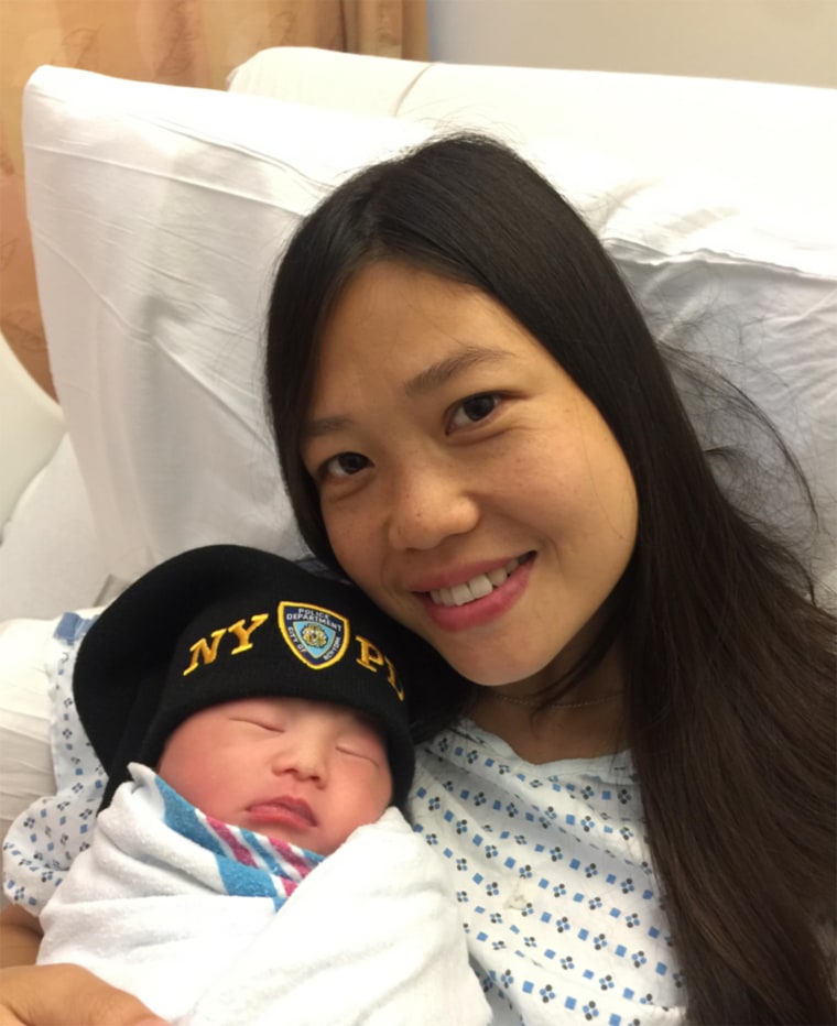 Pei Xia Chen and her new daughter, Angelina.