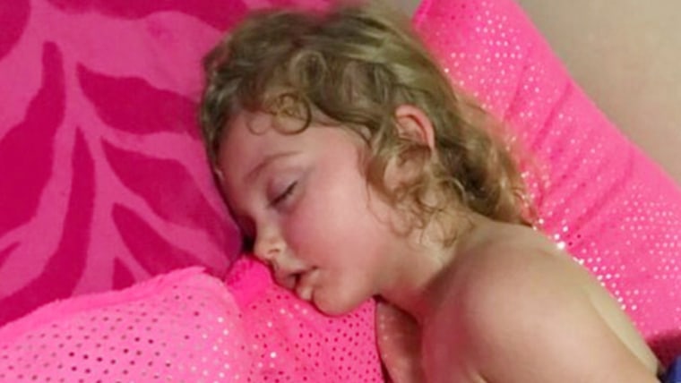 When Jennifer Abma found daughter, Anastasia, 3, like this, she couldn't wake her.  Paramedics treated her but Abma shared her story to raise awareness for other parents.