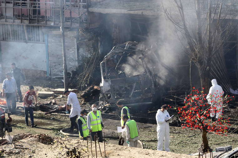 Image: At least 24 people were killed and 40 injured in suicide bombing in Kabul