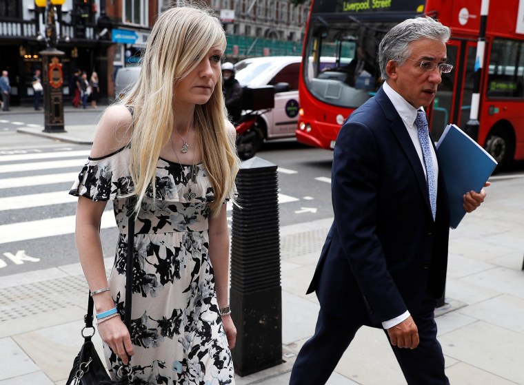 Image: Charlie Gard's mother Connie Yates and her lawyer arrive at the High Court for a hearing on her son's end of life care, in London