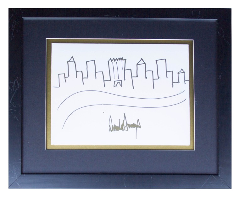 Image: Drawing of New York City skyline by Donald Trump