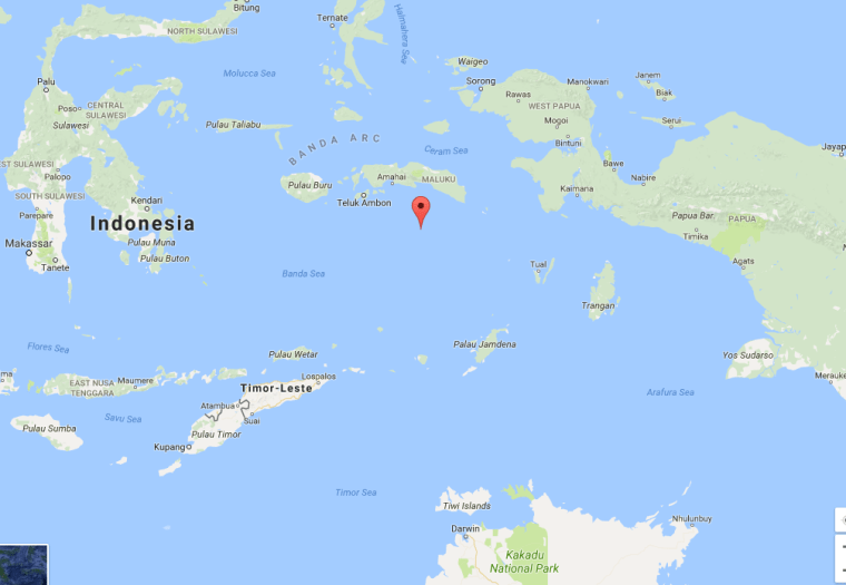 Image: A map shows the location of the Banda Islands