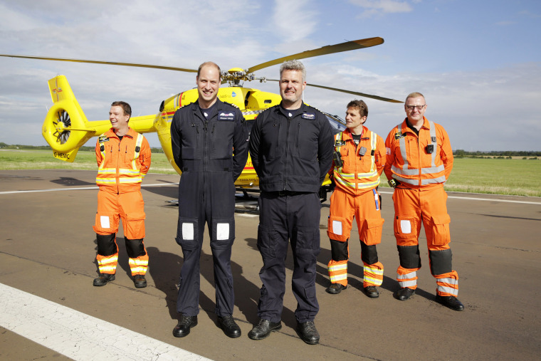 Image: Prince William, Duke of Cambridge starts his final shift with the East Anglian Air Ambulance
