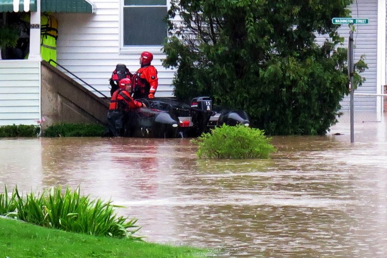 Image: Flooding in  Mannington, West Virginia, July 29, 2017.