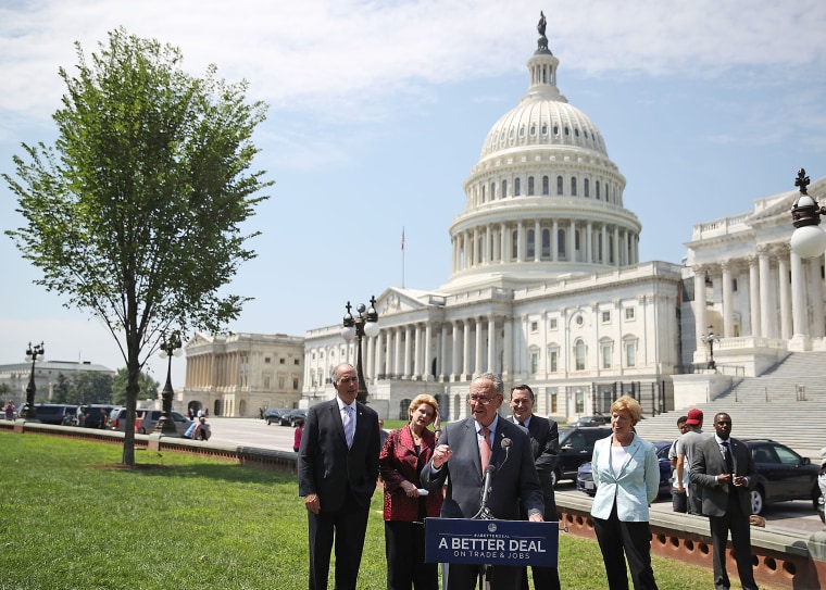 Image: Senate Democrats Unveil Their New Economic Agenda