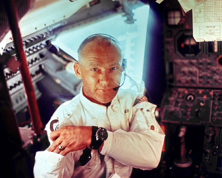 Image: Apollo 11 Lunar Module shows Astronaut Edwin E. Aldrin, Jr., lunar module pilot, during the lunar landing mission.