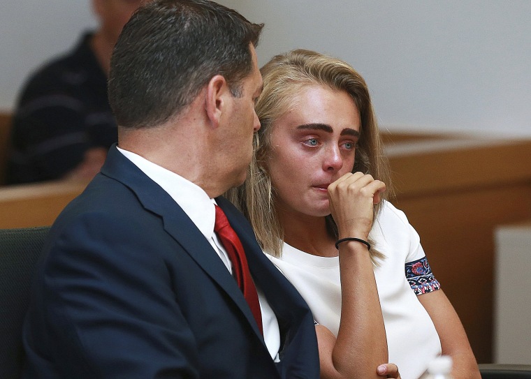 Image: Michelle Carter listens in court