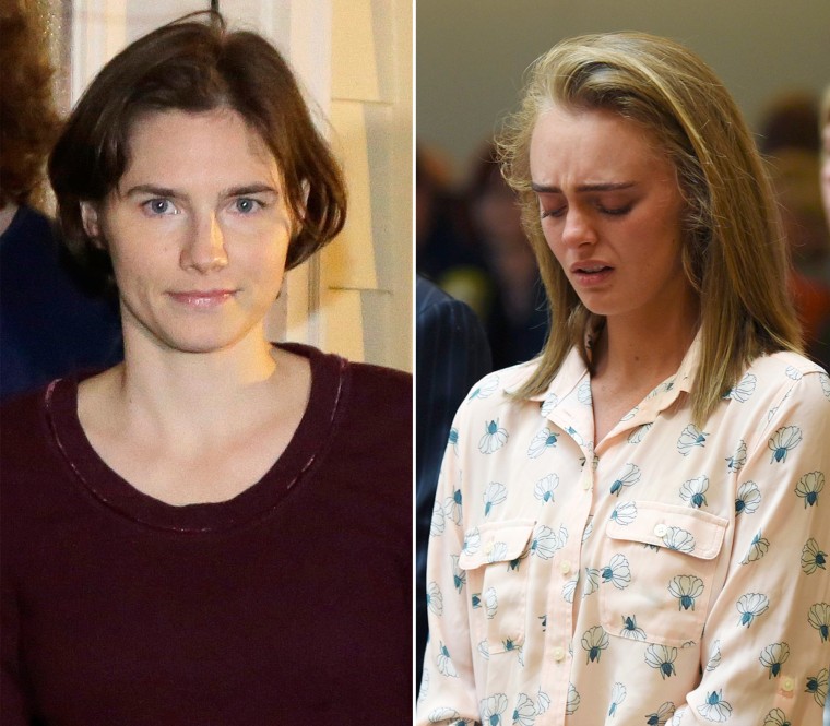Amanda Knox, left, and Michelle Carter