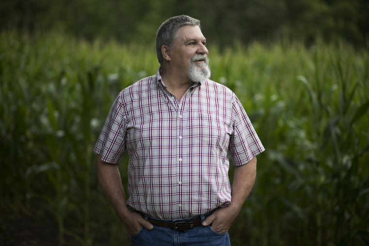 Image: Larry Harmon stands outside of his home in Kent, Ohio, on Aug. 4, 2017. Harmon was removed from the voting rolls after not voting in the last election.