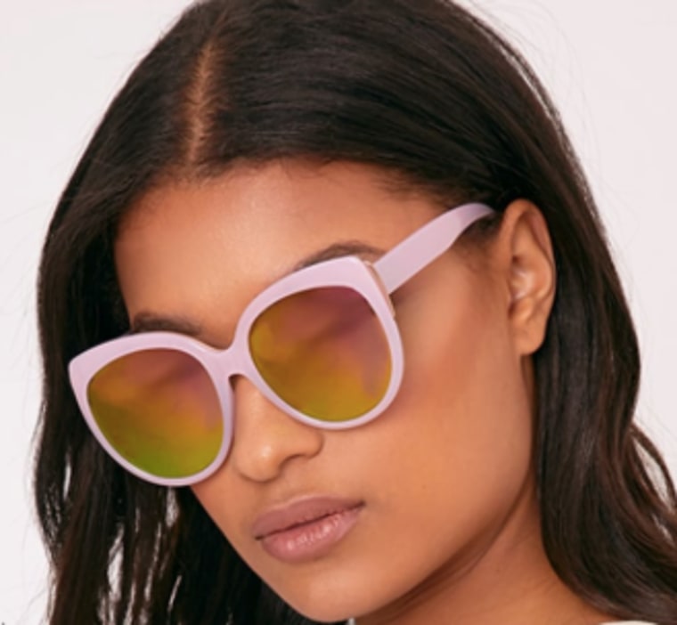 Ella Lilac Oversized Round Sunglasses
