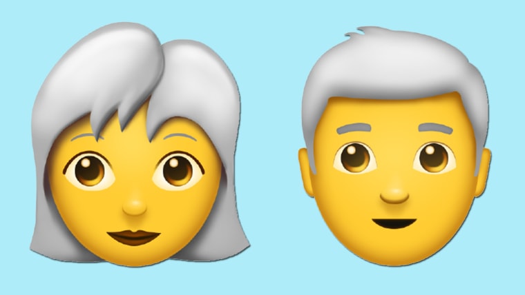 Person with white hair emoticon