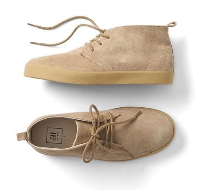 Faux suede mid-top sneakers