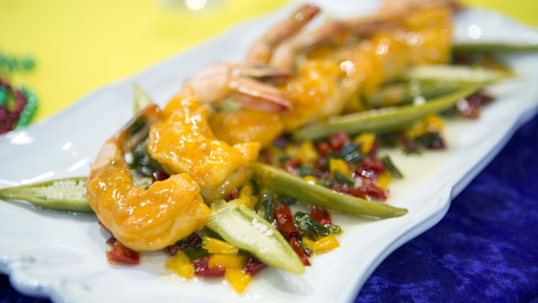 Shrimp and Tasso with Five Pepper Jelly