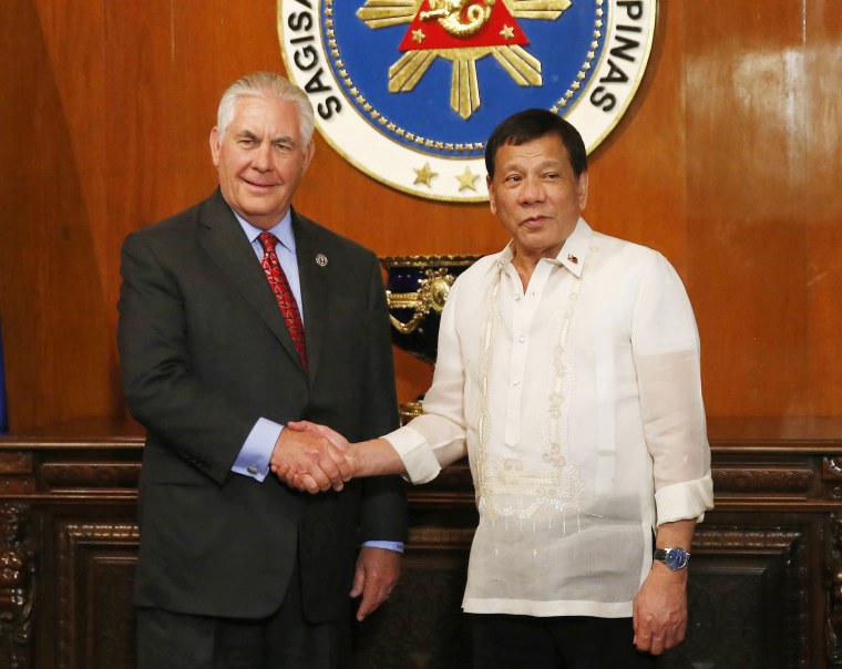 Image: Rex Tillerson, Rodrigo Duterte