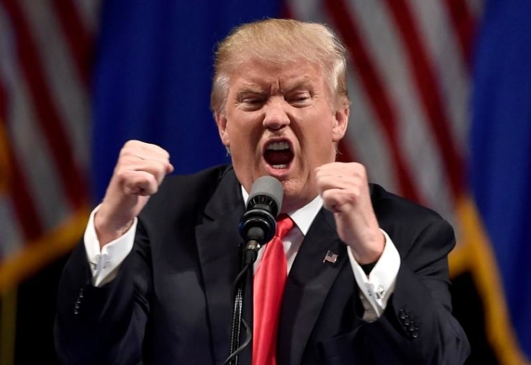 File photo of Republican U.S. presidential candidate Donald Trump speaking during a campaign rally at the Treasure Island Hotel & Casino in Las Vegas