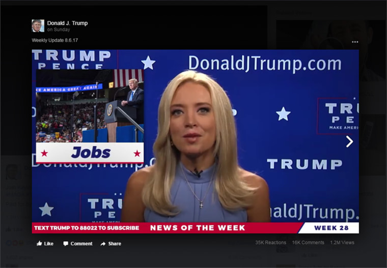 Image: Kayleigh McEnany hosts \"News of the Week.\"