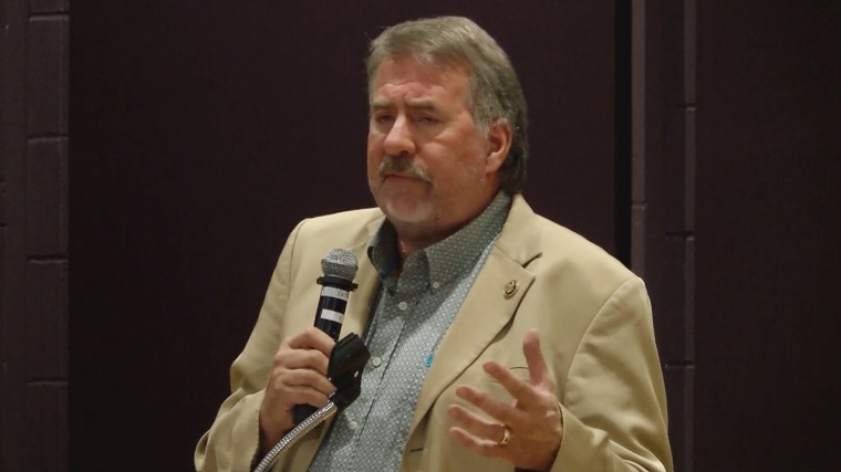 Rep. Doug LaMalfa speaks at a town hall in Chico, California.