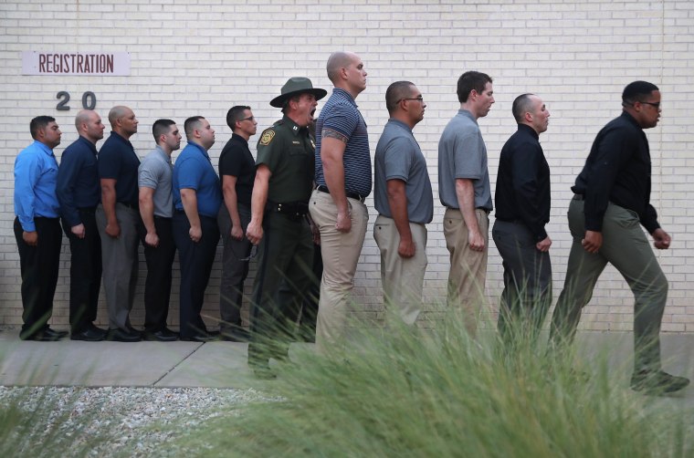 Image: *** BESTPIX *** New Agents Train At US Border Patrol Academy In New Mexico