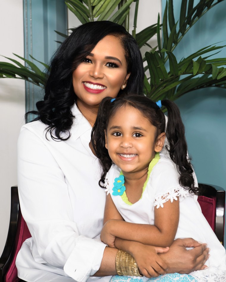 Image: Texas State Representative Shawn Thierry and her four year old daughter Klaire