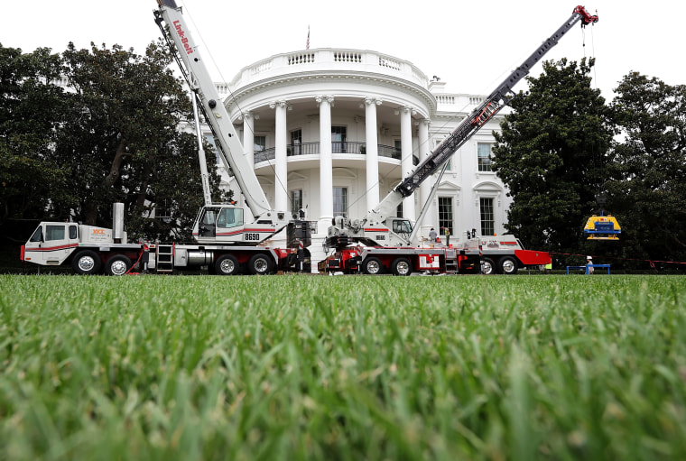 Image: Parts Of The West Wing Within White House Undergo Renovations