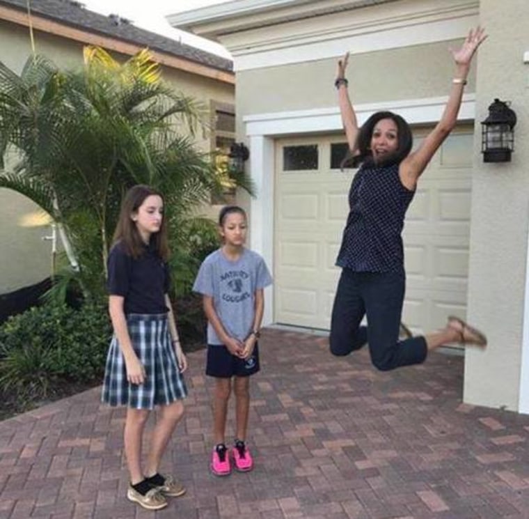 Veronica San Lucas White with her daughters, Sophia, 12, and Gabriella, 9.