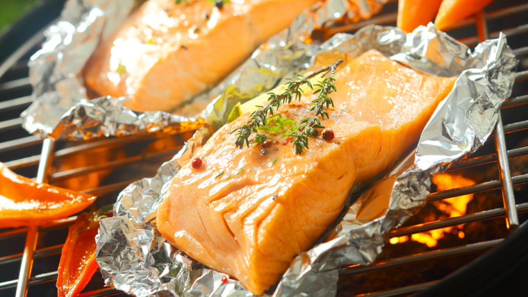 Salmon in aluminum foil