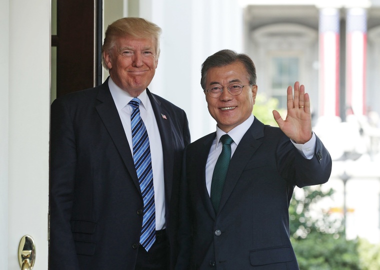 IMAGE: Donald Trump and Moon Jae-in