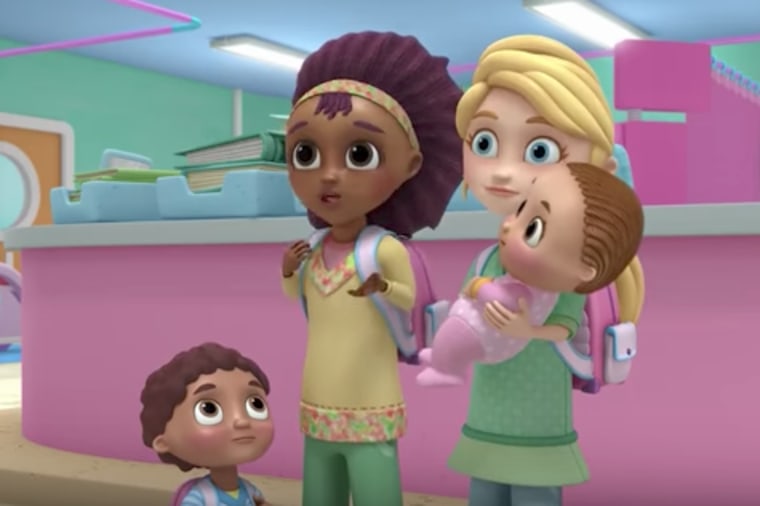 A family headed by two moms on the Disney Junior show "Doc McStuffins"