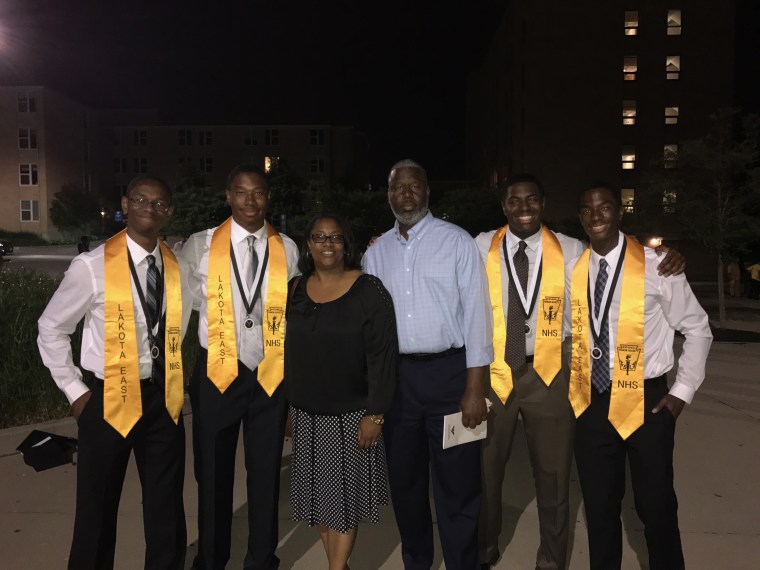 The Wade family after a recent high school graduation event.