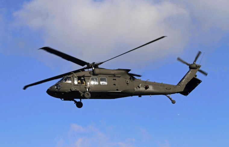Image: A U.S. Army Black Hawk helicopter