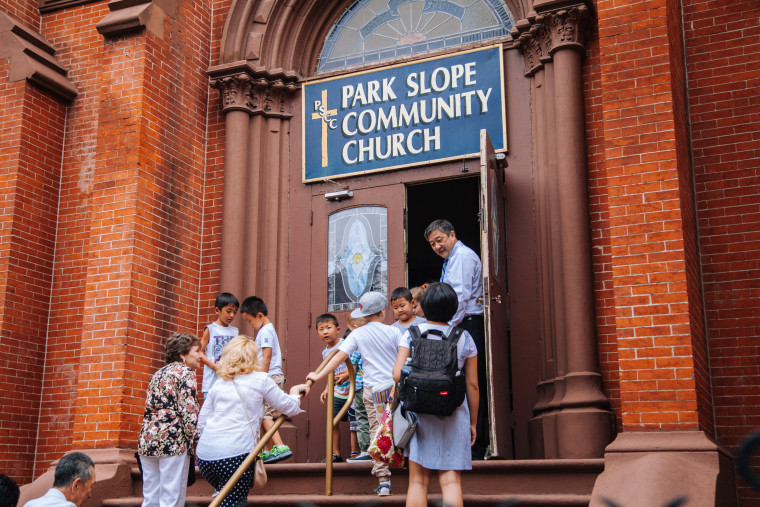 The All Nations Baptist Church in Brooklyn, where the Rev. Leonid Kim leaded a congregation, shares a spiritual home with another church.