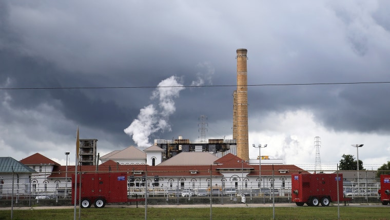 Image: Rain clouds gather over the New Orleans Sewerage & Water Board facility